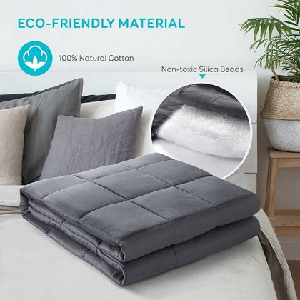 Gravity Weighted Blanket Double Single Anxiety Therapy Sleep Adult Kids 10-15Lbs