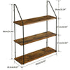 Large Rustic Industrial Pipe Wall Floating Shelf Wooden Storage Shelving Unit UK
