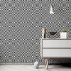 Geometric Concentric Striking Diamonds Arthouse Wallpaper Black & White 908909