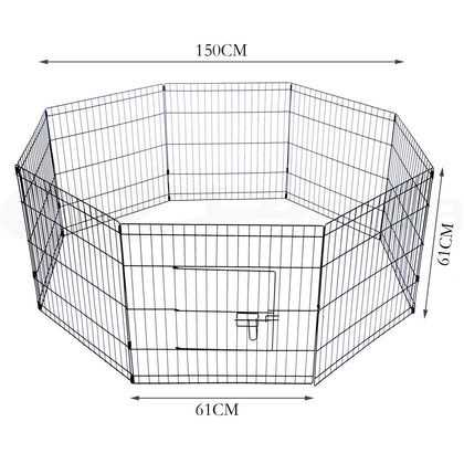 New 61x61CM Folding Pet Play Pen Dog Rabbit Puppy Playpen Cage Run Fence Garden