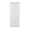 5 Drawers Chest of Drawers Narrow Tall Cabinet Bedroom Hallway Storage Furniture