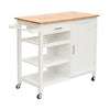 Kitchen Storage Trolley Cart Cupboard Drawer Wine Bottle Shelf Cabinet White MDF