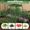 230CM Metal Garden Arch Heavy Duty Arbor Climbing Trellis Pergola Decoration