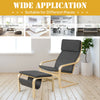 Recliner Leisure Chair Set Wooden Upholstere Lounge Chair with Footstool
