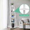 5 Tier Ladder Corner Bookshelf Display Rack Storage Shelving Bathroom Bedroom