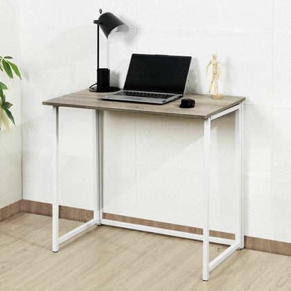 Folding Wooden Computer Foldable Study Table Laptop Home Office Writing PC Desk