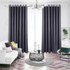 Thermal Blackout Ready Made Eyelet Ring Top Pair of Curtains with Free Tie Backs