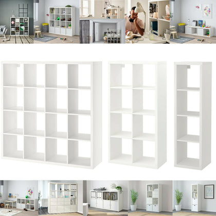IKEA KALLAX Storage Display Unit Wall Shelving Bookcase Home Office Decor White