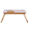 Adjustable Portable Laptop Lazy Lap Sofa Bed PC Notebook Desk Table Tray Bamboo