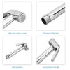 Chrome Bidet Shattaf Douche Spray Hygienic Toilet Shower Head Hose Set Muslim