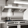 Commercial Exhaust Hood 9FT Food Truck Hood Exhaust 201 Stainless Steel