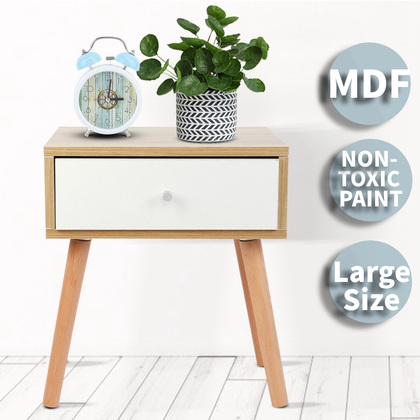 Bedside Table Cabinets Retro Bedroom Furniture Sofa Bed Side End Nightstand Wood