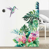 Tropical Leaves Flowers Bird Wall Sticker Living Room Wallpaper Home Wall Decal