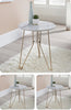 Patina Marble Top Side Table with Gold Metal Legs Vintage Lounge Living Room