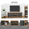 TV Stand Media Unit Cabinet w/ Open Drawers Wire Hole Entertainment Center