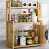 3 Tier Kitchen Organizer Spice Jar Bottles Rack With Knife Chopping Board Holder