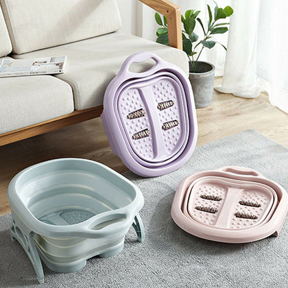 Folding Foot Spa Pedicure Wet Bath Bubble Massage Bucket Feet Therapy Luxury UK