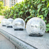 Solar Lights Outdoor Cracked Glass Ball LED Garden Light for Path Patio Yard