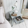 Bedside Chest Side Table with Drawers Cabinet Camille Grey