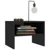 Black High Gloss Bedside Table Small Night Stand Modern Side End Table Cabinet