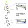 4 Step Ladder - Portable Folding Four Step Ladders with Wide Steps, Soft Grip