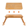 Adjustable Portable Laptop Lazy Table Stand Lap Sofa Bed PC Notebook Desk Bamboo
