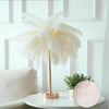 White Feather Desk Lampshade w/ Remote Control Table LED Lamp Shade Night Light