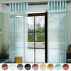 Voile Shimmer Net Curtain Sheer Slot Top Rod Pocket Window Drape Single Panel UK