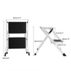 Heavy Duty Folding 2 Step Ladder Stool Steel Frame Ladder Anti-Slip Mat Kitchen