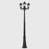 Victorian 220cm Black 3 Way Lantern Outdoor Garden Lamp Post LED Lighting IP44