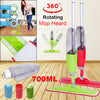 700ml Floor Mop With Spray Plus 2 Reusable Microfibre Pads Cleaner Water Kitchen