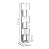 6 Tier Corner Slim Cabinet Shelf Cupboard Storage Living Room Bedroom Home White