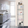 5 Tier Chrome Wire Shelving Baskets Kitchen Storage Organiser Unit Rack Holder