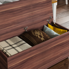 Storage Ottoman Chest Toy Chest Walnut Bedding Blanket Box Large Wooden