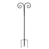 Shepherds Crook Hooks Garden Border Bird Feeder Black Metal (2.41m) Set of 2