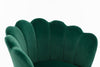 Green Velvet Scallop Shell Chair Wing Back Armchair Occasional Sofa Gold Legs