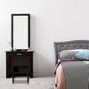 Black Dressing Table Make Up Desk Stool W/ Sliding Storage Mirror Drawer Vanity
