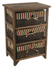 WICKER BASKET STORAGE UNIT BEDSIDE TABLE CABINET CHEST DRAWER MAIZE SHABBY CHIC