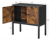 Small Side Cabinet Vintage Industrial Cupboard Rustic Metal Hall Console Table