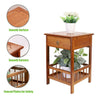 Bamboo 1 Drawer Side Cabinet Wooden Bedside Table Cabinet Storage Chest Shelf