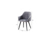2Pcs Velvet Dining Chairs 1Pair Living Room Chairs with Armrest and Metal leg