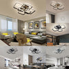 LED Ceiling Light Aluminum Square Lamp Chandelier Fixture White Black Gold Frame