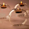 6-36x Clear Glass Ball Fillable Bauble Hanging/Table LED Candle Tea Light Holder