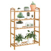 3/4/5 Tier Bamboo Wooden Shoe Rack Organiser Plant Stand Storage Shelf Unit