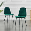Set of 2/4/6 Velvet Dining Chairs Padded Seat Metal Legs Kitchen Home Office UK