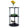 Furinno Turn-N-Tube 3-Tier Corner Display Rack Multipurpose Shelving Unit, Black
