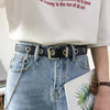 Punk Leather Waist Belt Rivet Eyelet Studded Single Grommet Buckle Chain Unisex