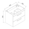 Modern Bathroom Vanity Unit with Basin Sink Storage Cabinet Furniture 600 White