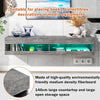 LED TV Stand Wall Mount Entertainment Center Floating TV Unit for Living Room