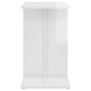 Living Room Modern Side Table High Gloss White 50x30x50 cm Chipboard Furniture